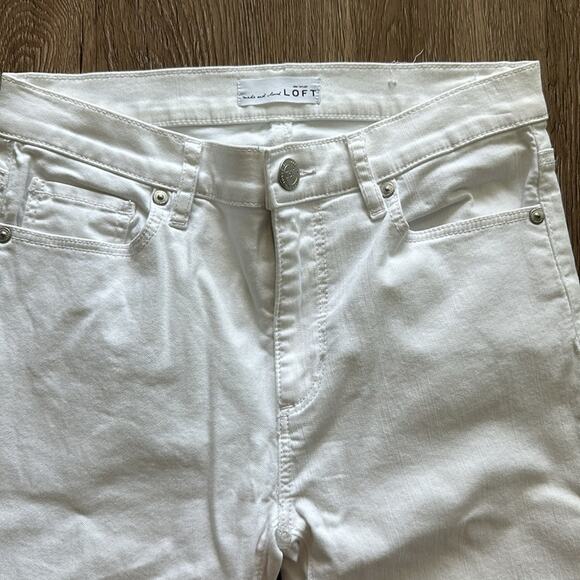 LOFT Modern High Waist Skinny Ankle Jeans White Size 0 - Picture 3 of 7